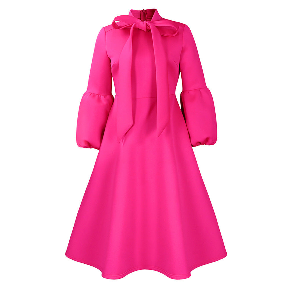 Women Dress High Waist Gown European and American Style Dress